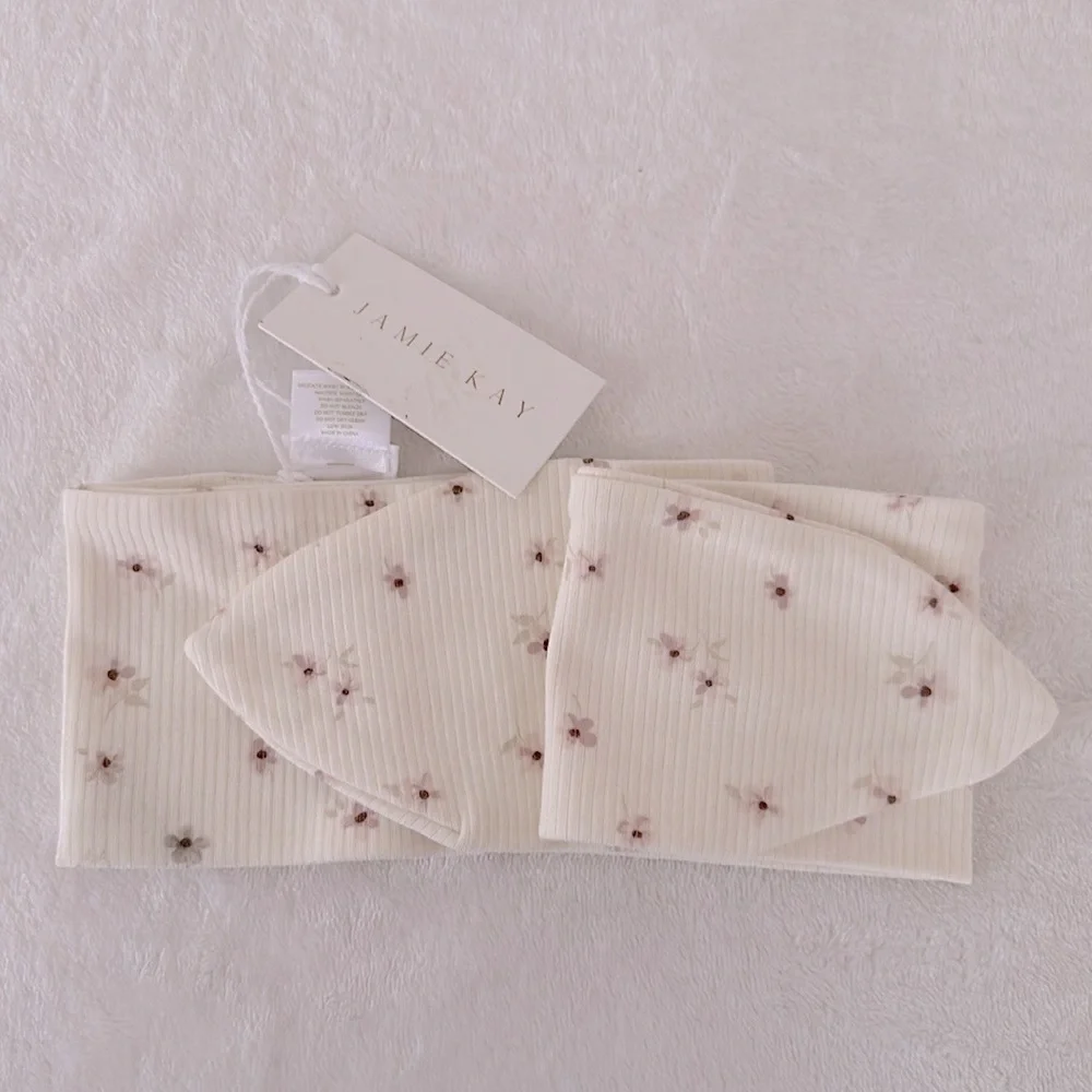 Jamie Kay Rosalie Floral Mauve Organic Cotton Headband